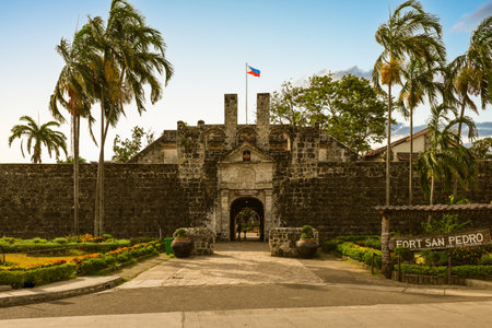 Fort San Pedro, a military defense structure in Cebu, Philippinesのeditorial素材