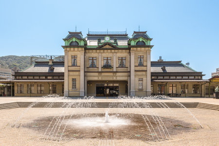 mojiko station on the Kagoshima Main Line in Mojiku, Kitakyushu, Japanのeditorial素材