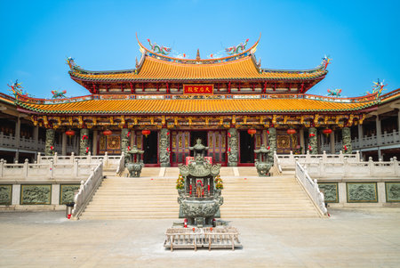 A Ma Cultural Village at Macau, China. Translation: Hall of Heaven Queen, and Pray for the Nation.のeditorial素材