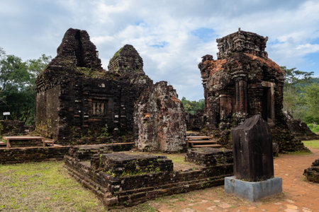 My Son Sanctuary ruined Shaiva Hindu temples in central Vietnamの写真素材