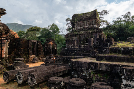 My Son Sanctuary ruined Shaiva Hindu temples in central Vietnamの写真素材