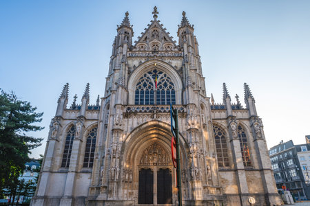 Church of Our Lady of Victories at the Sablon, a church in Brussels, Belgiumの写真素材