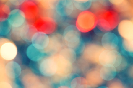Abstract Christmas light,  bokeh and vintage blurry light backgroundの写真素材