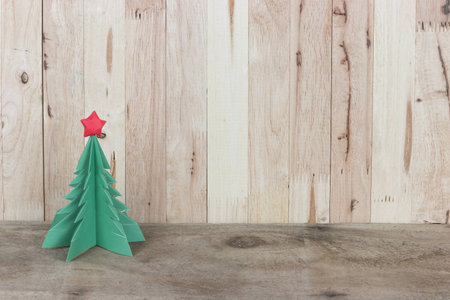Christmas decoration on wood backgroundの写真素材