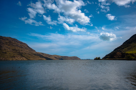 Lake Wairewa, Banks Peninsula, on a spring afternoon. Otherwise known as Lake Forsythの写真素材