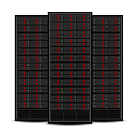 Modern network servers. Vector.のイラスト素材