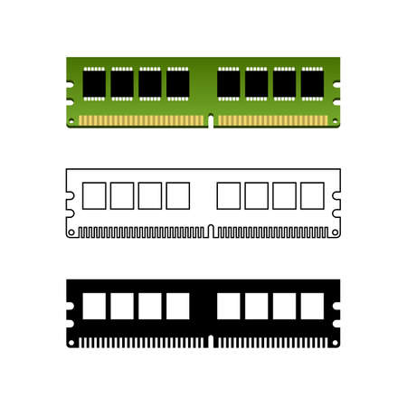 RAM memory module icon. Vector.のイラスト素材