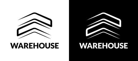 Minimalistic warehouse logotype. Modern design. Vector.のイラスト素材
