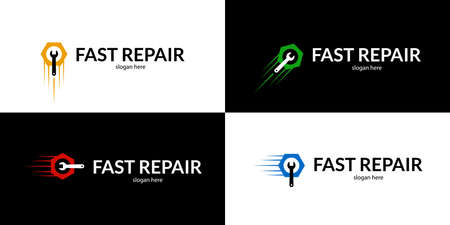 Fast repair logo. Vector illustration.のイラスト素材