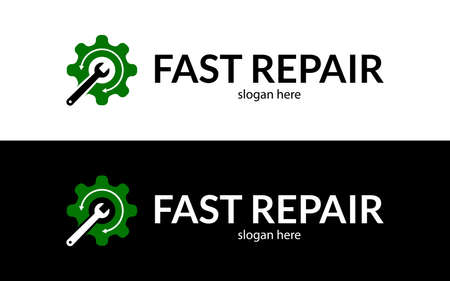 Trendy fast repair logo. Vector illustration.のイラスト素材