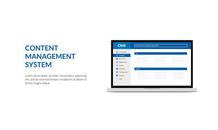 Content management system. CMS. Vector illustration.のイラスト素材