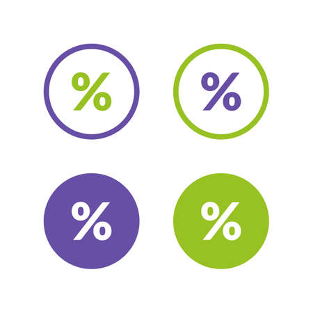 Percent icon set. Vector illustration.のイラスト素材