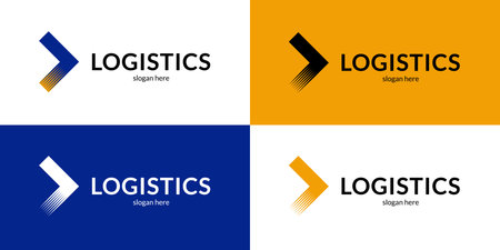 modern logistics logo. vector illustration.のイラスト素材