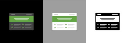 website checklist icon. vector illustration.のイラスト素材
