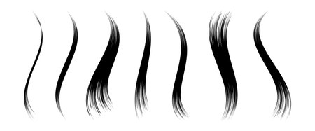 Stylish hair design elements. Vector illustration.のイラスト素材