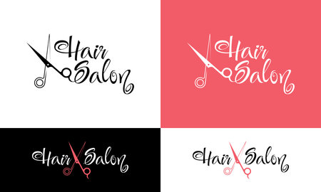 Modish hair salon symbol. Vector illustration.のイラスト素材