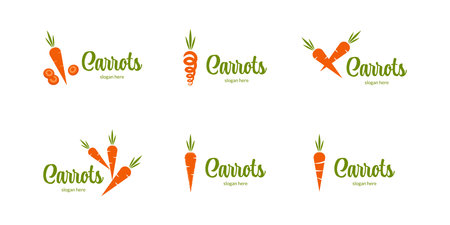 Carrot symbol set. Vector illustration.のイラスト素材