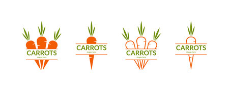Modern carrot symbol set. Vector illustration.のイラスト素材
