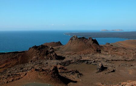 Spatter cones at The Galapagos Islandsの写真素材