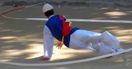 Samulnori dancer, South Koreaの写真素材