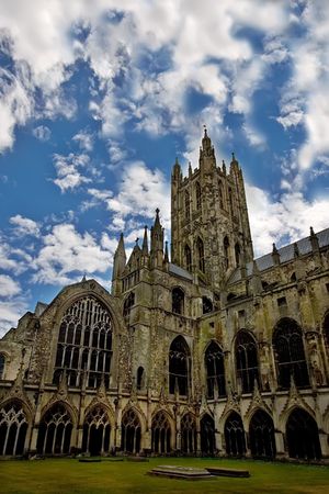 Canterbury Cathedral in Canterbury, Kent, is one of the oldest and most famous Christian structures in England and forms part of a World Heritage Site. It is the cathedral of the Archbishop of Canterbury, leader of the Church of England and the worldwide の写真素材