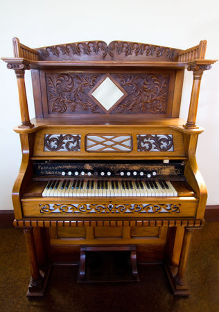 View of an old church organ