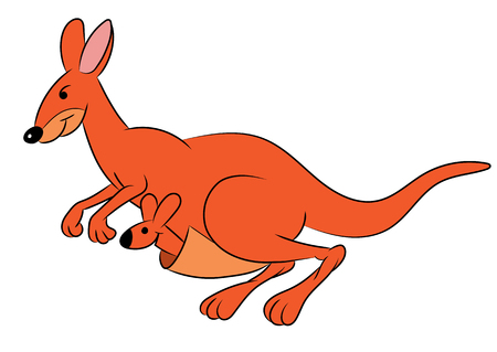 Illustration of an animation kangaroo.のイラスト素材