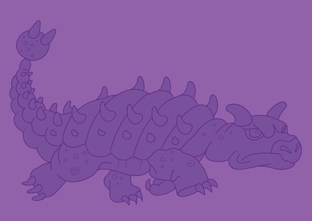 The illustration of a dinosaur Euoplocephalusのイラスト素材