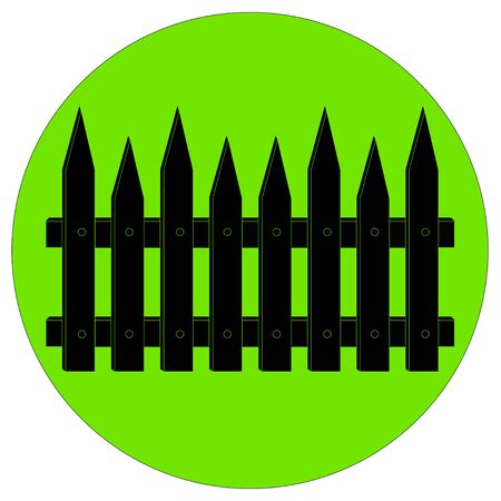 Vector illustration Silhouette of a garden fenceのイラスト素材