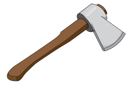 Vector art illustration Axe with a wooden handleの写真素材