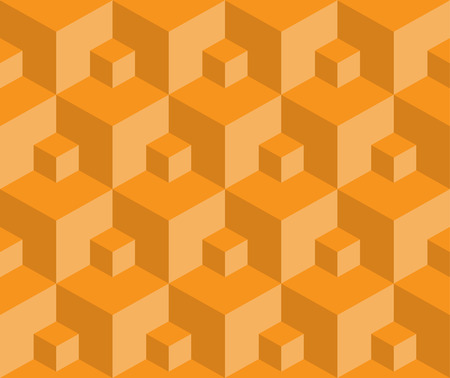 Vector illustration seamless pattern 3d cube abstractのイラスト素材
