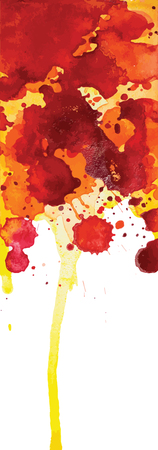 Vector illustration watercolor background in orange tonesのイラスト素材