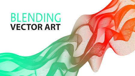 Vector illustration of an abstract background. Blending art wave. のイラスト素材