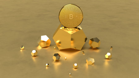 Bitcoin gold peak gold background