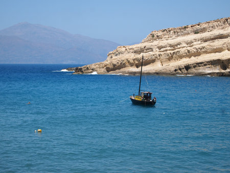 Sailing boat in the bay