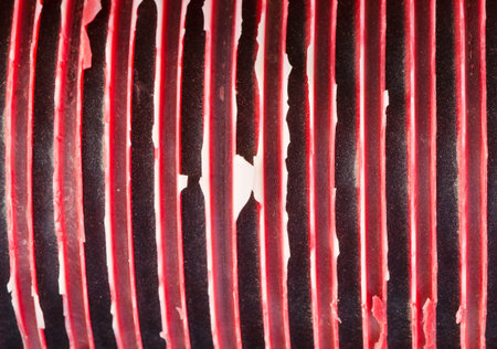 Detail of red plastic pipe texture pattern. の写真素材