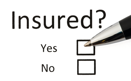Risk or insurance busines concept and black pen.の写真素材