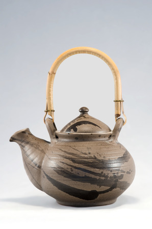 Traditional ceramic brown tea pot, applied art.の写真素材