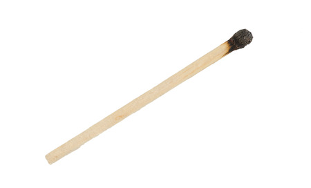Used match isolated on white background.の写真素材
