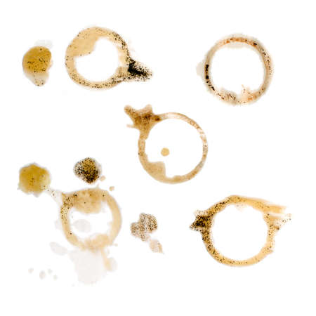 Messy surface after five coffees have been spilled.の写真素材