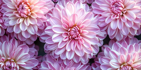 Close-Up of Large Pink Dahlia Flowers in Spring