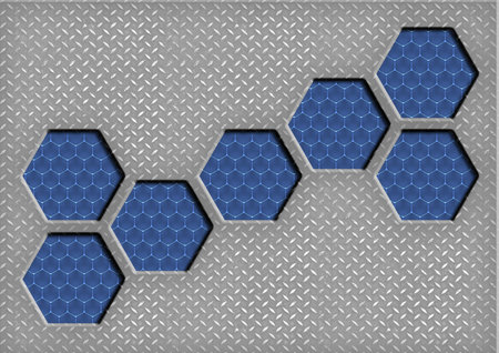 abstract hexagonal steel background