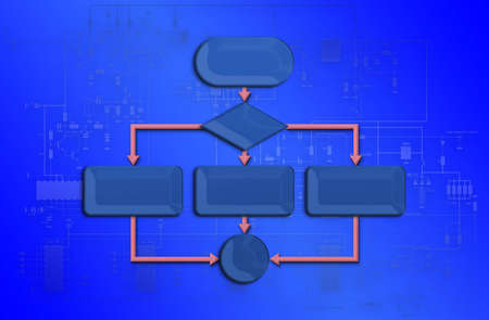 Empty flow chart diagramの写真素材
