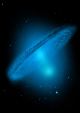 Stars of a planet and galaxy in a free space