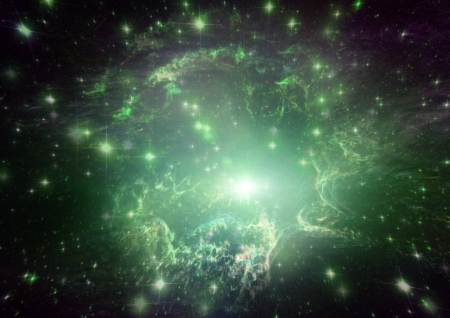 Space stars and nebulaの写真素材