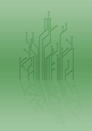 High quality Illustration of an abstract microcircuit