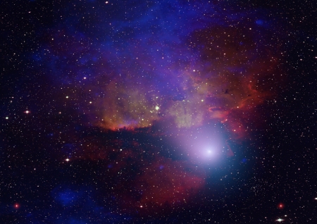 Space stars and nebulaの写真素材