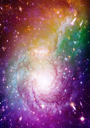 Stars of a planet and galaxy in a free spaceの写真素材