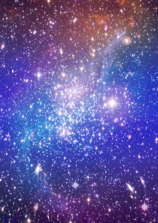 Stars of a planet and galaxy in a free spaceの写真素材