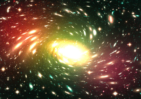 Small part of an infinite star field of space in the Universe
